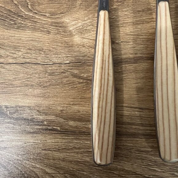 Pinti Inox1929 RIVA Birch Handle Full Tang Forks Set Of‎ 5 Made In Italy - Picture 6 of 6